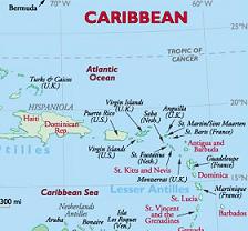Karaiby - mapa